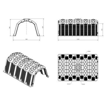 Набор из 6 инфильтрационных туннелей по 300 л