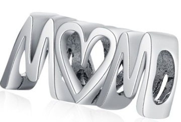 Charms Zawieszka MAMA Charmsy Serce dla Mamy Charms Srebro s925 Charmsy