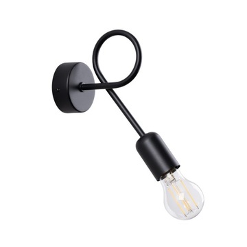 DESIGNERSKA LAMPA KINKIET ŚCIENNY EDI CZARNA LED