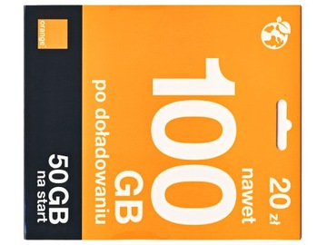 Starter ORANGE Free 20 zł + 50 GB