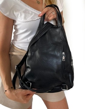 TOREBKA DAMSKA WOREK PLECAK BLACK