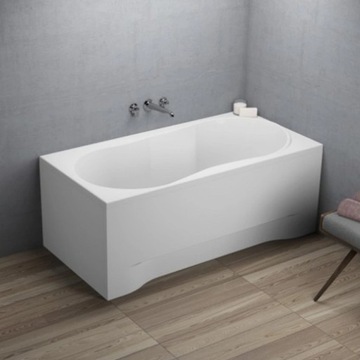 POLSKA wanna POLIMAT prostokątna GRACJA 120x75 cm + obudowa syfon