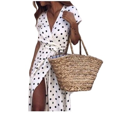 SUKIENKA ELEGANCKA LETNIA DAMSKA MAXI PLAŻOWA