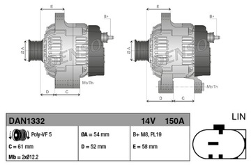 ALTERNÁTOR DENSO DAN1332