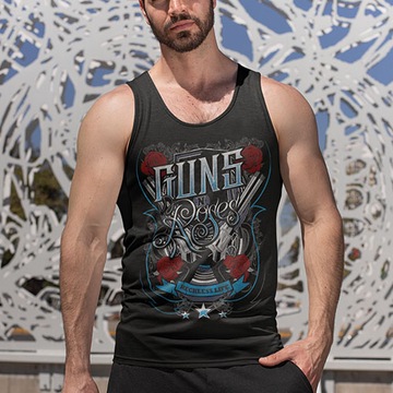 TANK TOP HORROR/ROCK GUNS N ROSES LIFE GUNS