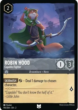 Disney Lorcana 2ROF #193 Robin Hood - Capable Fighter