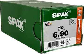 Wkręty uniwersalne do drewna 6 x 90mm SPAX WIROX BIT T30 g. stożek 200szt
