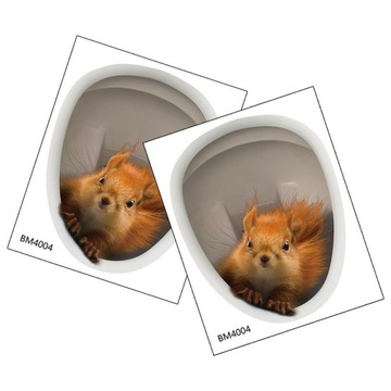 TRÓJWYMIAROWA NAKLEJKA NA TOALETĘ WIEWIÓRKA NOCNIK