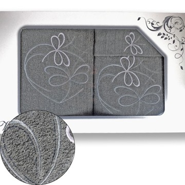 НАБОР ПОЛОТЕНЦИЙ ИЗ 3 ШТ. С ВЫШИВКОЙ ПОДАРОЧНЫЙ ХЛОПОК