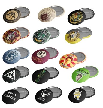 15 szt. przypinka Harry Potter różne - pakiet XL