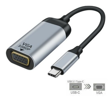 Adapter USB-C 3.1 do VGA Macbook S8 S9 v.2022