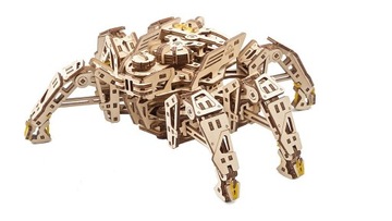 Hexapod Odkrywca spiderbot Ugears - drewniany mode
