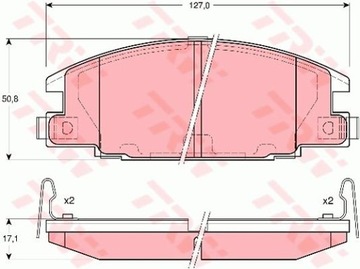 TRW KLOCKI HAMULCOWE PRZÓD GDB3161 GDB3161 TRW