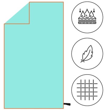 БЫСТРОСУХОЕ ПЛЯЖНОЕ ПОЛОТЕНЦЕ ИЗ МИКРОФИБРЫ 75х150см СПОРТИВНОЕ БОЛЬШОЕ