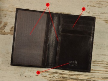 ЧЕХОЛ кожаный -ROVICKY- техпаспорт,документы,карты №1 коричневый