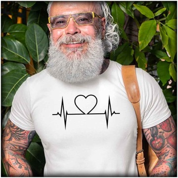 В подарок мужская футболка Lifeline с изображением сердца, любви, сердцебиения