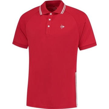 KOSZULKA TENISOWA MĘSKA DUNLOP CLUB POLO MEN RED/WHITE L