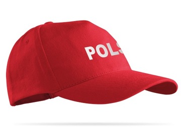 WIDOCZNA ODBLASKOWA CZAPKA Z DASZKIEM NAPIS POLSKA