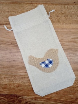 Bawełniana torebka na wino , opakowanie,wielkanoc