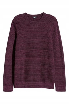 H&M 34 XS MĘSKI Sweter w strukturalny splot