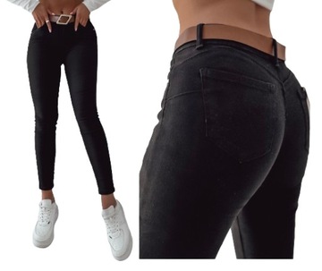 Jeansy spodnie damskie M. Sara modelujące + pasek gratis push up XS/34