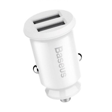 Baseus Szybka mini ładowarka samochodowa 2x USB