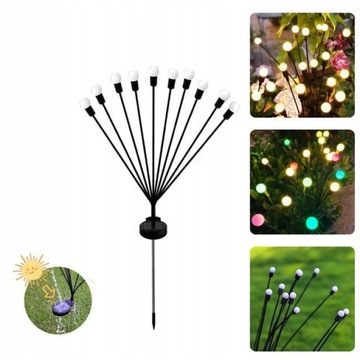 LAMPKI OGRODOWE SOLARNE GRUNTOWE LED DYSKI 6szt