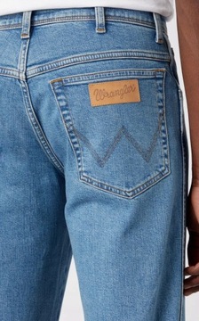 WRANGLER Spodnie Texas straight jasne jeans proste W42 L34