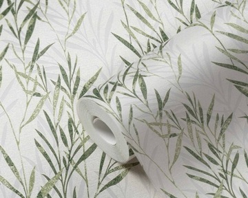 ОБОИ ЗЕЛЕНЫЕ ОЛИВКОВЫЕ ЛИСТЬЯ КАК ТВОРЕНИЕ