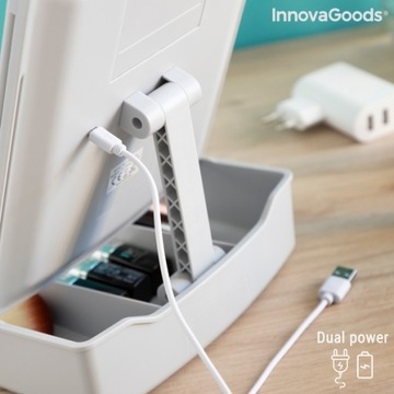 Зеркало для макияжа со светодиодной подсветкой 3 в 1 Innova