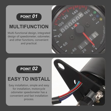 WSKAŹNIK PRĘDKOŚCI MOTOCYKLA ZEGAR KILOMETR MULTIFUNKCYJNY