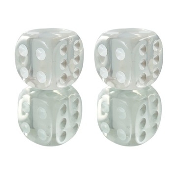 ZESTAW 2 KOSTEK K6 RPG SREBRNE PIÓRO KOŚĆ 1,6 CM