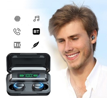 БЕСПРОВОДНЫЕ НАУШНИКИ + СВЕТОДИОДНЫЙ ЗВОНОК POWERBANK