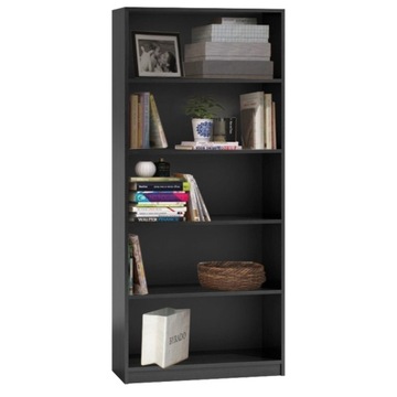 LEMARI R80 КНИЖНЫЙ ШКАФ КНИЖНЫЙ ШКАФ ДЛЯ ОФИСНОЙ КОМНАТЫ - ЧЕРНЫЙ