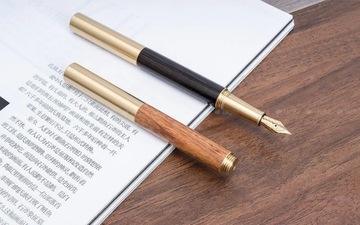 Высококачественная мини-деревянная авторучка с импортным конвертером чернил
