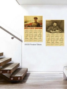 Календарь Сталина на 2024 год СССР Плакат CCCP Pin up