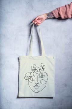 БОЛЬШАЯ ЖЕНСКАЯ ЭКОСУМКА А4-ШОППЕР НА ПЛЕЧЕ