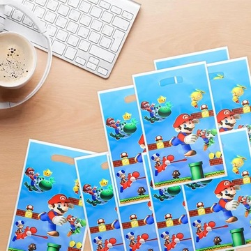 НАБОР SUPER MARIO на день рождения Подарочные пакеты Подарки + браслеты