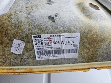 ПОТОЛКА AUDI A7 C7 4G ЛЮК В КРЫШЕ НЕ ЗАКРЫТ.