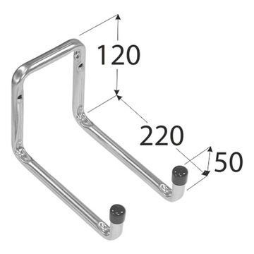 Универсальный настенный гаражный крючок 220x120 H2U 220