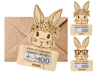 Wielkanocny Bon Podarunkowy Voucher Wielkanoc Kartka NA Pieniądze Prezent