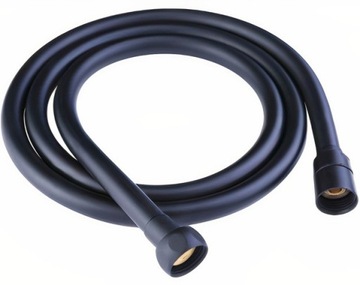 WĄŻ PRYSZNICOWY GŁADKI CZARNY PVC BEZSKRĘTNY