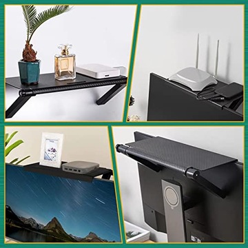 QLOUNI СКЛАДНАЯ ПОЛКА ДЛЯ ЭКРАНА ТЕЛЕВИЗОРА, ЧЕРНАЯ