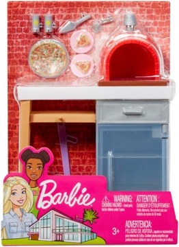 BARBIE MEBLE OGRODOWE PIEC DO PIZZY FXG39