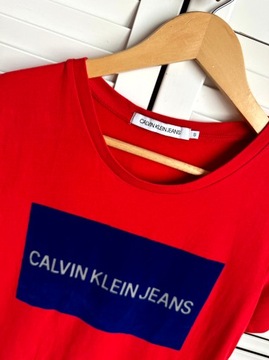 CALVIN KLEIN__Ciekawa koszulka duże logo S/36