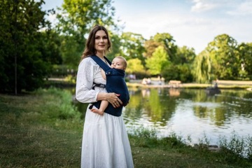 Регулируемая переноска для ребенка Qusy - Linen Navy