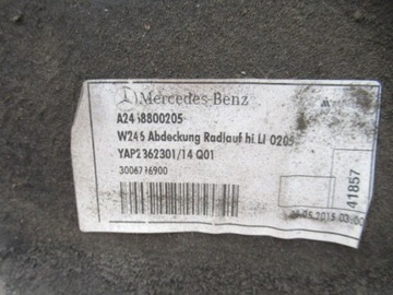 MERCEDES TŘÍDA B W246 FACELIFT PODBĚH ZADNÍ LEVÉ PRAVÉ