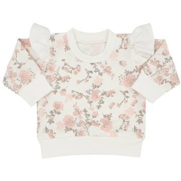 Bluza dresowa z falbankami, dla dziewczynki r.68