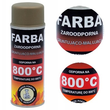 Farba spray żaroodporny 400 ml Hansa BRĄZ 800°C