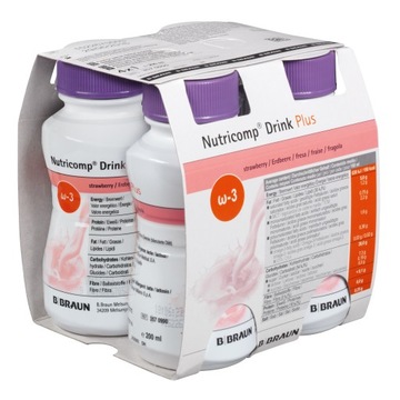 NUTRI comp DRINK Plus 200мл/300 ккал - клубника